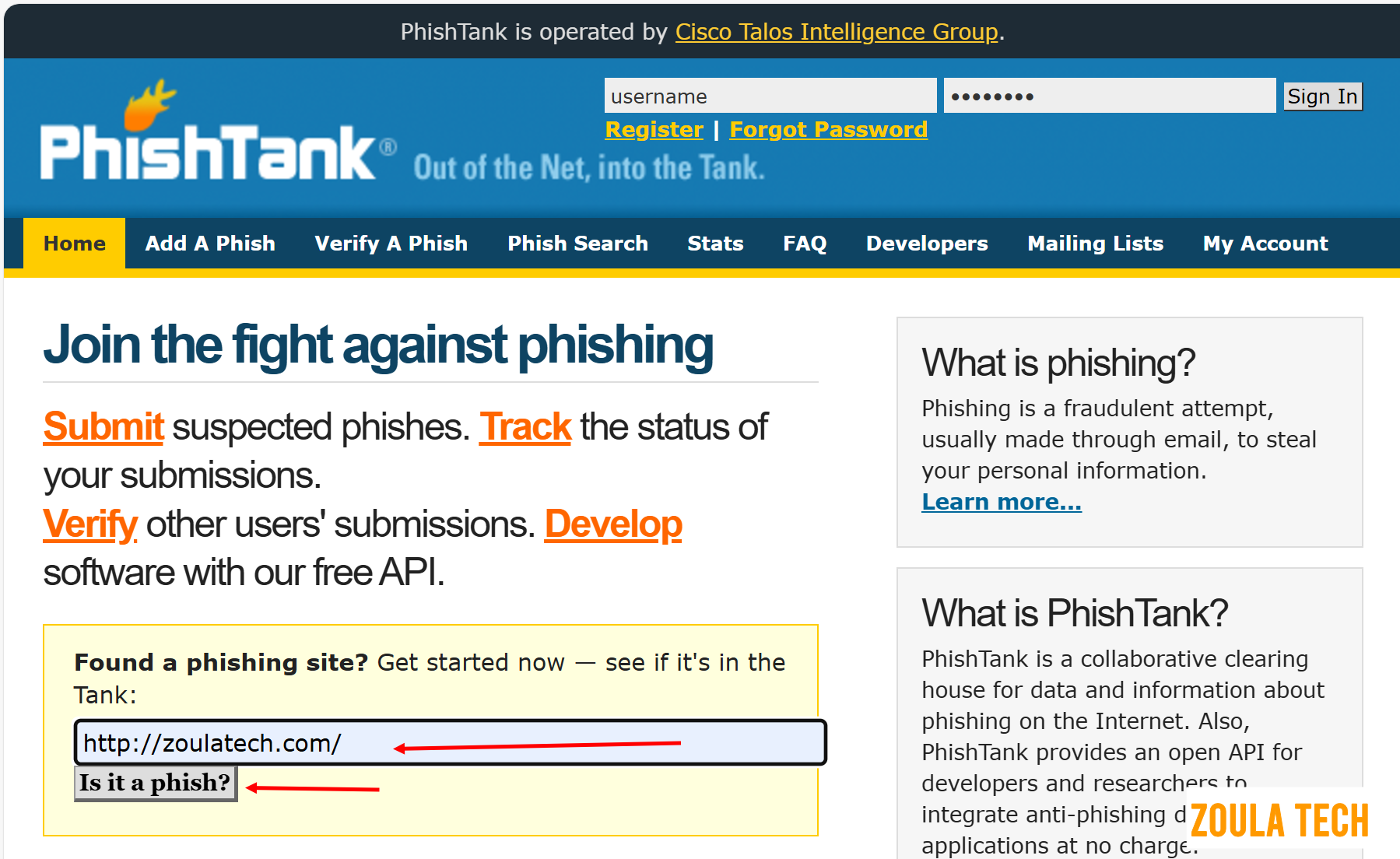 PhishTank : Une Solution Collaborative contre le Phishing
